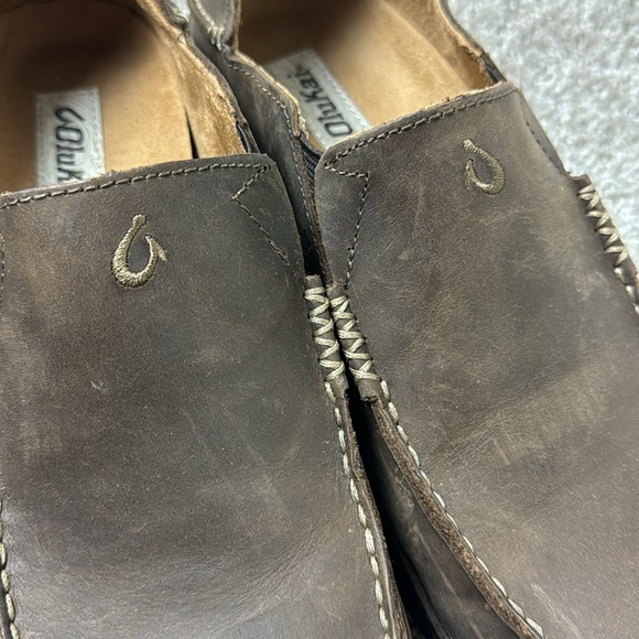 OluKai Brown Leather Loafers - Picture 3 of 6